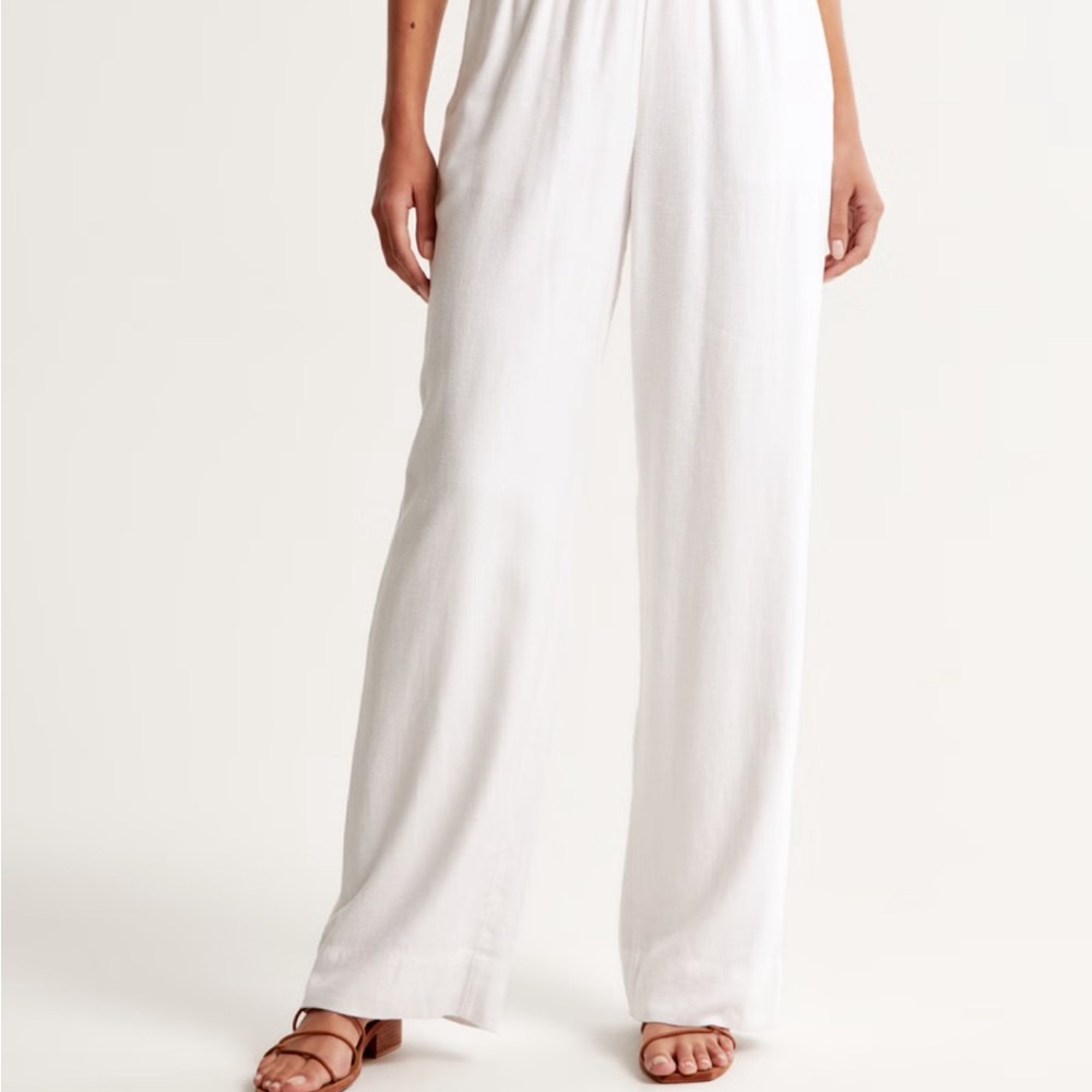 Linen-Blend Pull on Pants